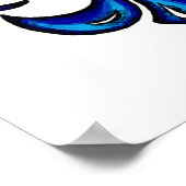 (紋章の)フラ・ダ・リ(青) ポスター (角)