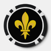 （紋章の）フラ・ダ・リ（黒） ポーカーチップ (裏面)