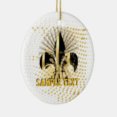 (紋章の)フラ・ダ・リ/黒+金ゴールド セラミックオーナメント (右)