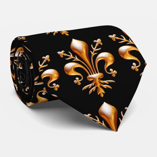 （紋章の）フラ・ダ・リ(de Lys) ネクタイ (ロール)