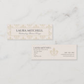 （紋章の）フラ・ダ・リAlabaster名刺 スキニー名刺 (正面/裏面)