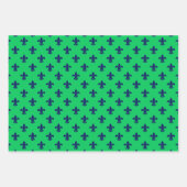 (紋章の)フラ・ダ・リDIYパターンと背景色 ラッピングペーパーシート (正面2)