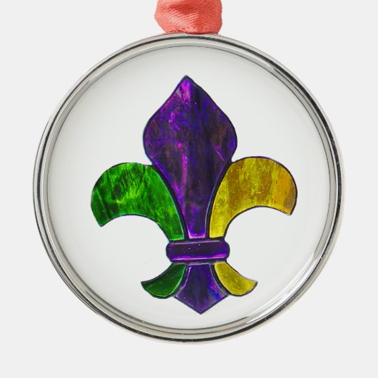 (紋章の)フラ・ダ・リMardi Graは文字を加えます メタルオーナメント (正面)
