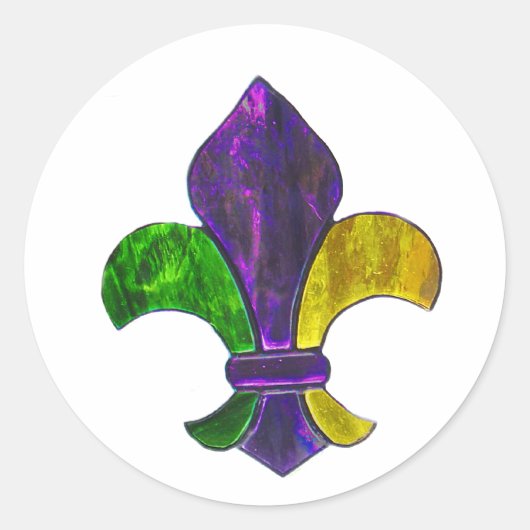 (紋章の)フラ・ダ・リMardi Graは文字を加えます ラウンドシール (正面)