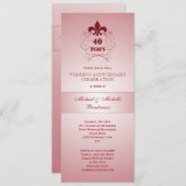 (紋章の)フラ・ダ・リRuby記念日 招待状 (正面/裏面)