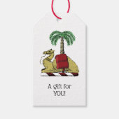 紋章キャメルパームツリーカラーコートオブアームズ ギフトタグ (正面)