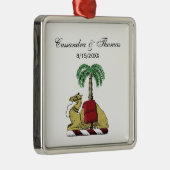 紋章キャメルパームツリーカラーコートオブアームズ メタルオーナメント (右)