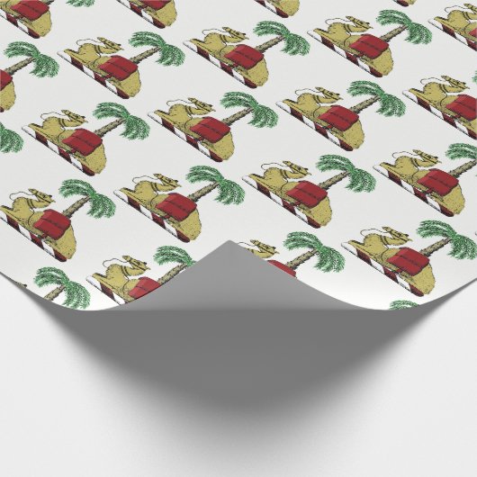 紋章キャメルパームツリーカラーコートオブアームズ ラッピングペーパー (角)