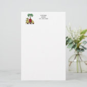 紋章キャメルパームツリーカラーコートオブアームズ 便箋 (スタンド正面)