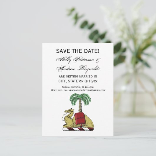 紋章キャメルパームツリーカラーコートオブアームズ 案内ポストカード (スタンド正面)