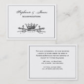 紋章クラウン交差剣サーベルエンブレムクレスト 名刺 (正面/裏面)