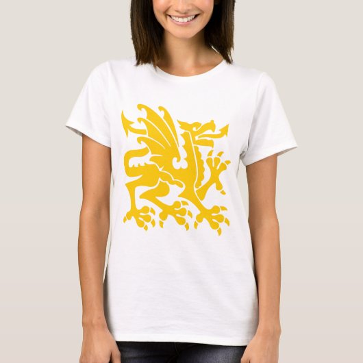 紋章ドラゴン01 – アンバー Tシャツ (正面)
