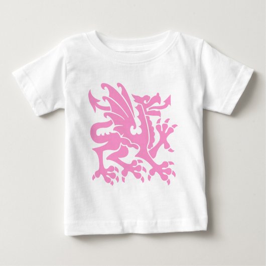 紋章ドラゴン01 – ピンク ベビーTシャツ (正面)