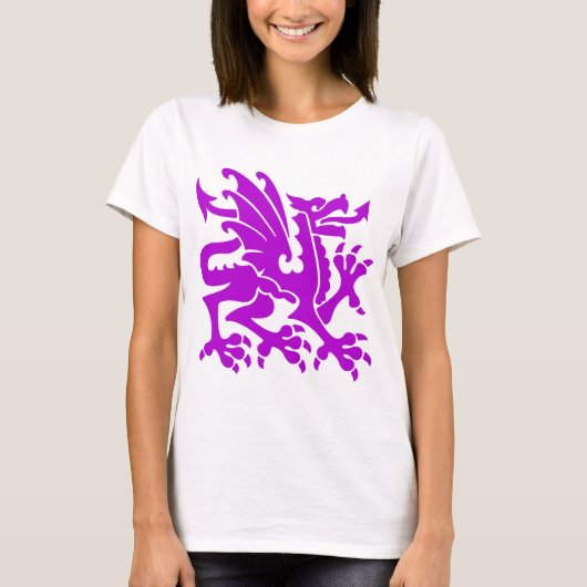紋章ドラゴン01 – 紫 Tシャツ (正面)