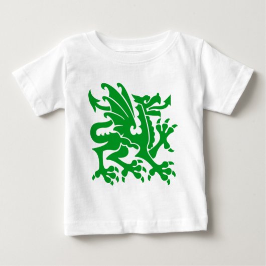 紋章ドラゴン01 – 草の緑 ベビーTシャツ (正面)