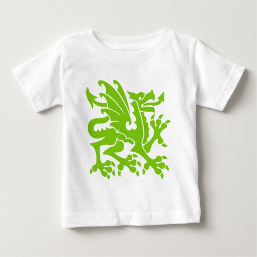 紋章ドラゴン01 - Martian Green ベビーTシャツ (正面)