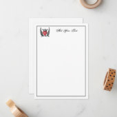 紋章ハートウイングコートオブアームクレストノートカード ノートカード (正面/裏面インサイチュ)