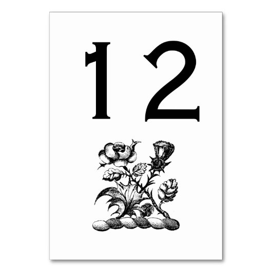 紋章バラ&ティスルコートオブアームズ紋章 テーブルナンバー (正面)