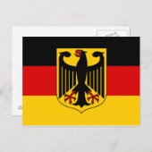 紋章パーソナライズされた付きドイツ国旗 ポストカード (正面/裏面)