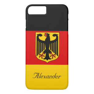 紋章パーソナライズされた付きドイツ国旗 iPhone 8 PLUS/7 PLUSケース