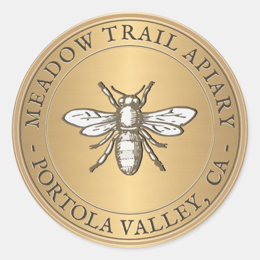 紋章ビーメタリック金ゴールドシール ラウンドシール (正面)