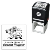 紋章ライオン城「図書館から」本 セルフインキングスタンプ (インサイチュ)
