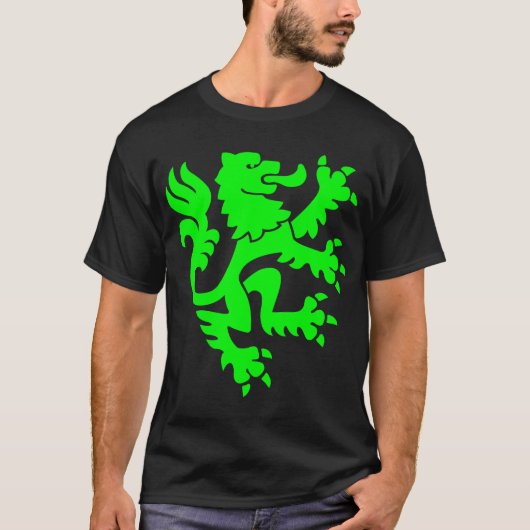 紋章ライオン01 – 緑 Tシャツ (正面)