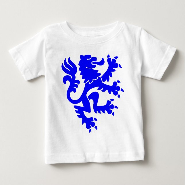 紋章ライオン01 – 青 ベビーTシャツ (正面)