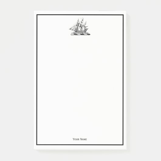 紋章ヴィンテージ航海のクリッパーシップ ポストイット (正面)