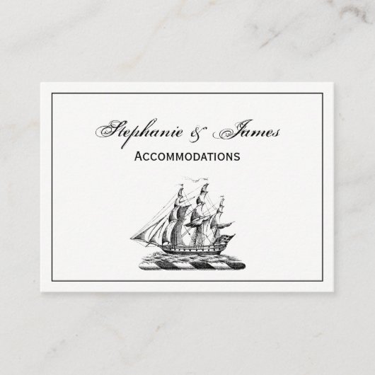 紋章ヴィンテージ航海のクリッパーシップ 名刺 (正面)