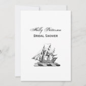 紋章ヴィンテージ航海のクリッパーシップ 招待状 (正面)