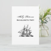 紋章ヴィンテージ航海のクリッパーシップ 招待状 (スタンド正面)