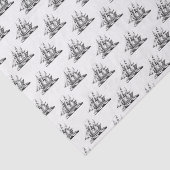 紋章ヴィンテージ航海のクリッパーシップ 薄葉紙 (詳細)