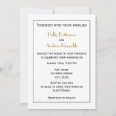 紋章ヴィンテージ4ミツバチが盾の紋章の上をスクロール 招待状 (裏面)