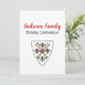 紋章ヴィンテージ4ミツバチが盾の紋章の上をスクロール 招待状 (スタンド正面)