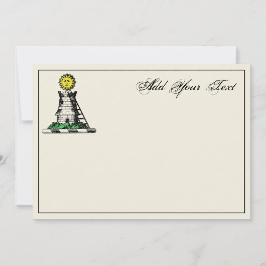 紋章中世の城の紋章ノートカード ノートカード (正面)