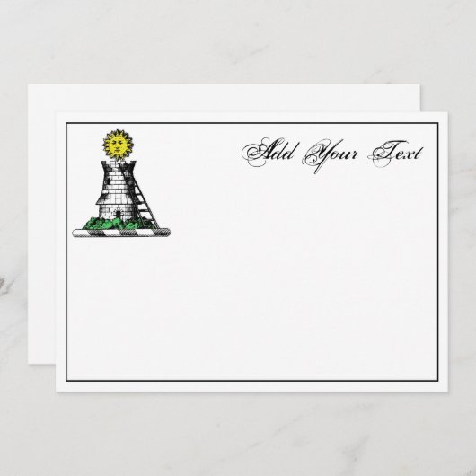 紋章中世の城の紋章ノートカード ノートカード (正面/裏面)