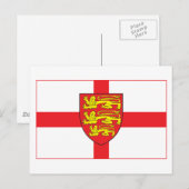 紋章付きイギリス国旗はがき ポストカード (正面/裏面)