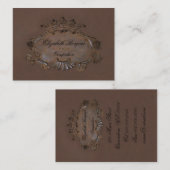 紋章付き名刺/エンブレム王室のクラウンラージ 名刺 (正面/裏面)