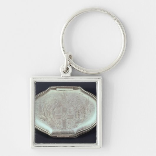 紋章付き外衣との箱のエンボス、c.1820をかぎたばこを吸って下さい キーホルダー (正面)