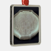 紋章付き外衣との箱のエンボス、c.1820をかぎたばこを吸って下さい メタルオーナメント (右)