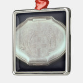 紋章付き外衣との箱のエンボス、c.1820をかぎたばこを吸って下さい メタルオーナメント (左)