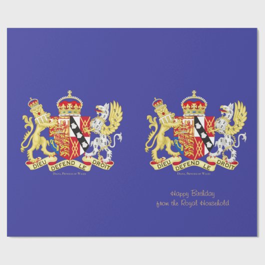 紋章付き外衣、ダイアナの英国皇太子妃 ラッピングペーパー (フラット)