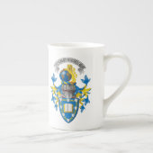 紋章入りの記録の中国のマグ ボーンチャイナマグカップ (右)