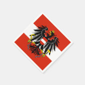 紋章入りオーストリア国旗 スタンダードカクテルナプキン (角)