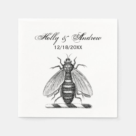 紋章名門私立校風のの紋章の紋章の紋章ヴィンテージビーコート スタンダードカクテルナプキン (正面)