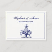 紋章名門私立校風のの紋章の紋章の青いパイナップルコート 名刺 (正面)