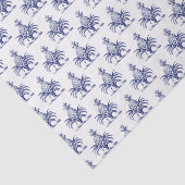 紋章名門私立校風のの紋章の紋章の青いパイナップルコート 薄葉紙 (詳細)