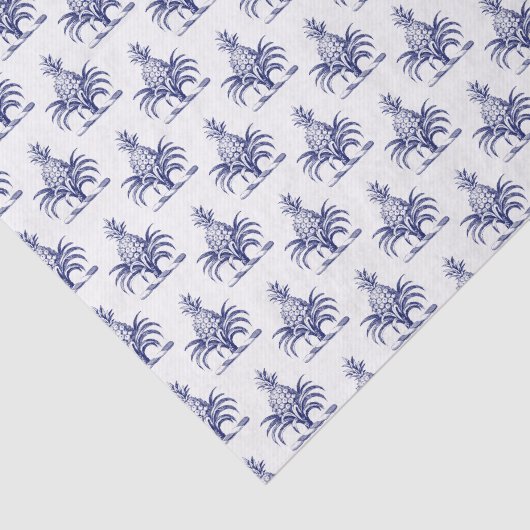 紋章名門私立校風のの紋章の紋章の青いパイナップルコート 薄葉紙 (詳細)