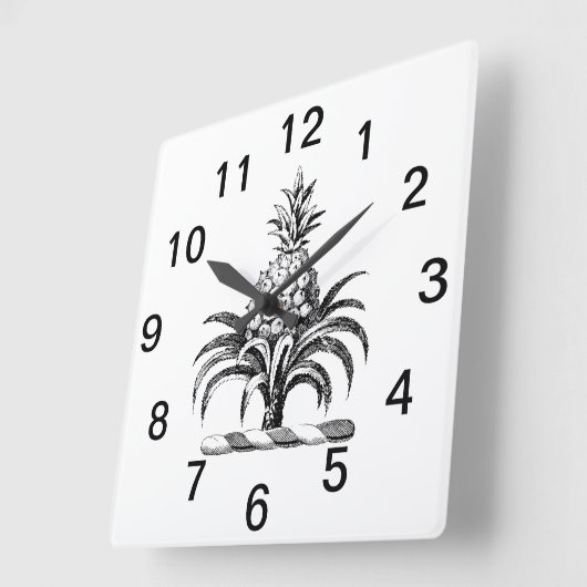 紋章名門私立校風のの紋章の紋章 スクエア壁時計 (傾斜)